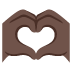 🫶🏿 heart hands: dark skin tone display on Google